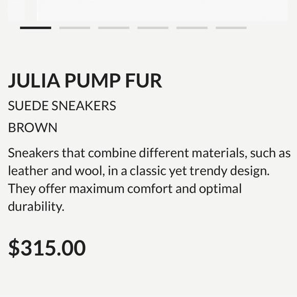 NWT VOILE BLANCHE JULIA Brown Pump Fur Suede Sneakers - Picture 6 of 16